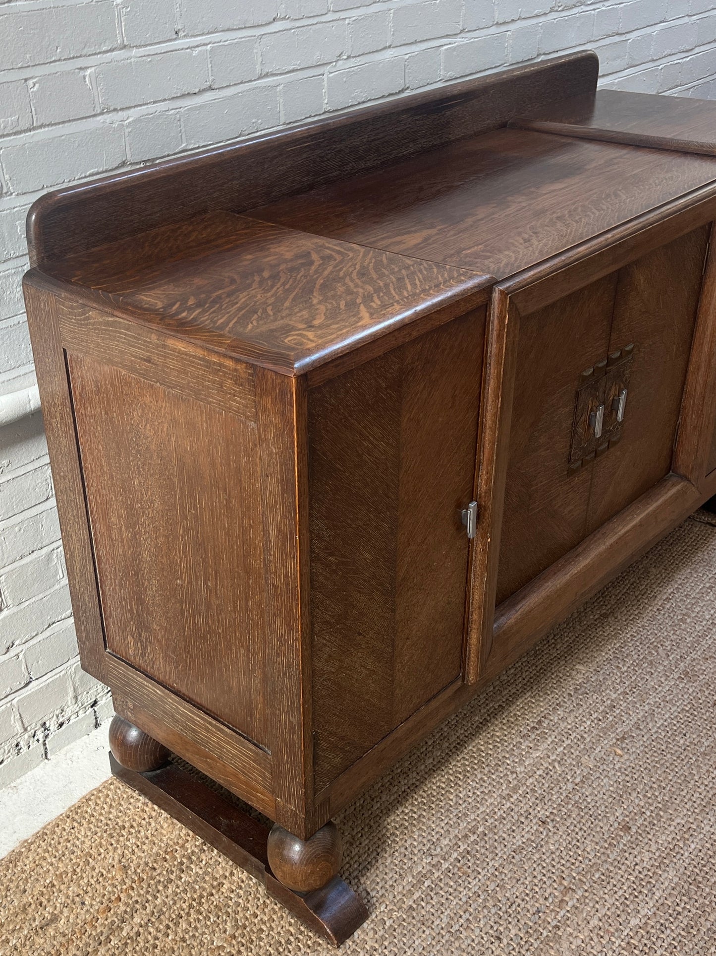 LARGE ART DECO SIDEBOARD WITH BALL FEET