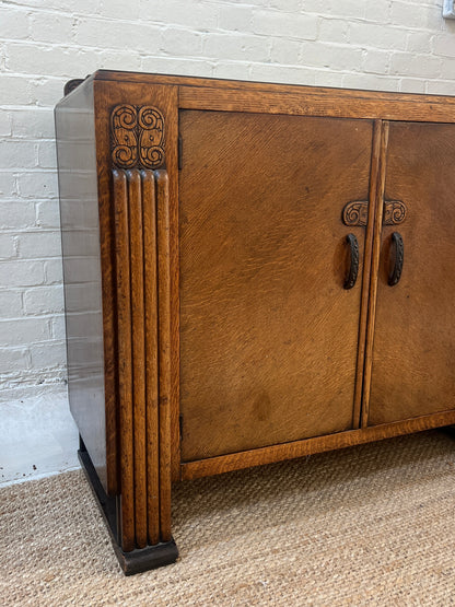 FLUTED LEG ART DECO SIDEBOARD