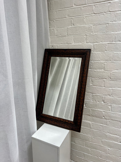 CARVED WOODEN MIRROR