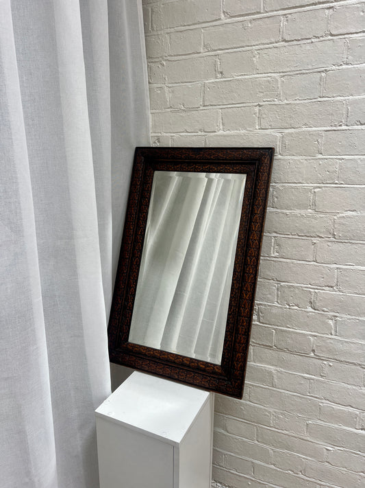 CARVED WOODEN MIRROR