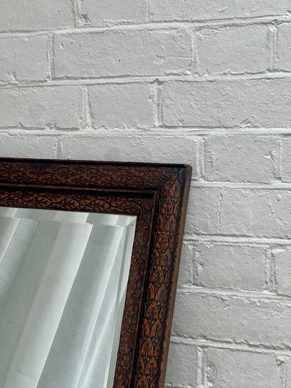 CARVED WOODEN MIRROR
