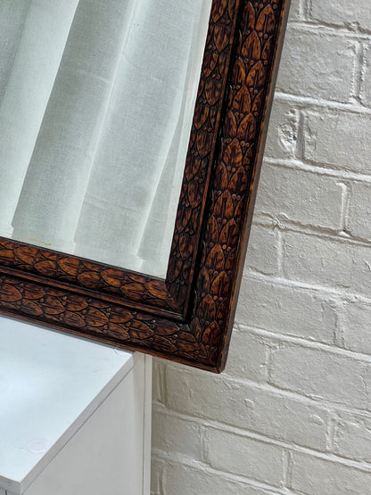 CARVED WOODEN MIRROR