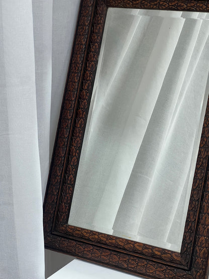 CARVED WOODEN MIRROR