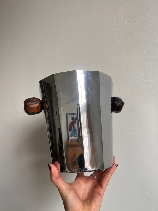 CHROME ART DECO ICE BUCKET
