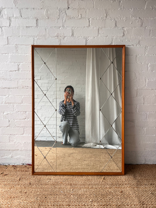 LARGE SWEDISH DIAMOND SECTIONAL MIRROR