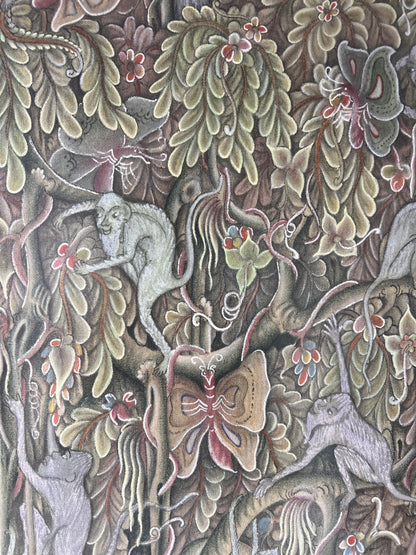 LARGE BALI ILLUSTRATION ON SILK
