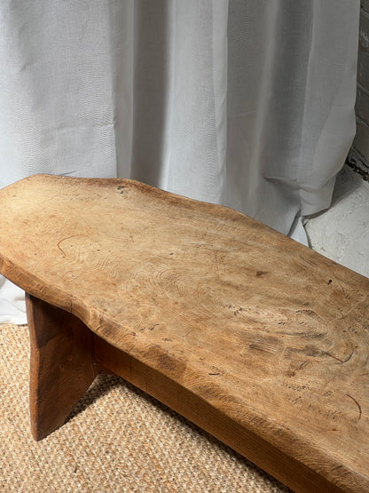 WOOD LONG WAVY BENCH
