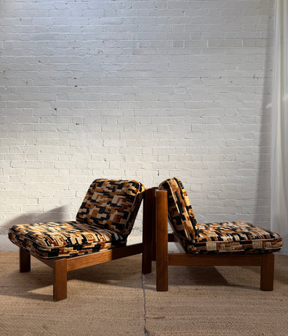 70S BRUTALIST GEOMETRIC CHAIRS -  SOLD INDIVDUALLY