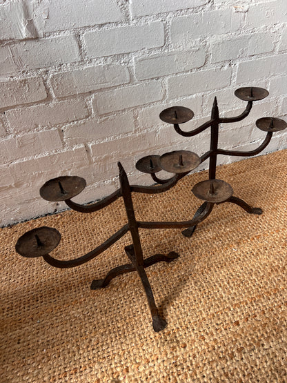 LARGE WROUGHT IRON CANDELABRAS