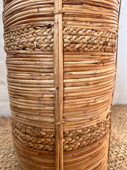 BRASS STYLE WICKER BASKET