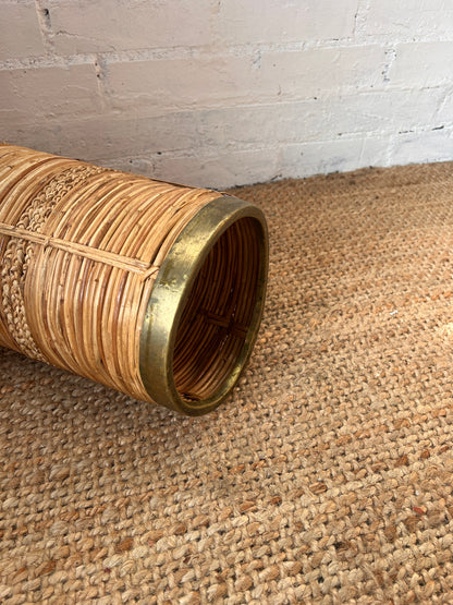 BRASS STYLE WICKER BASKET