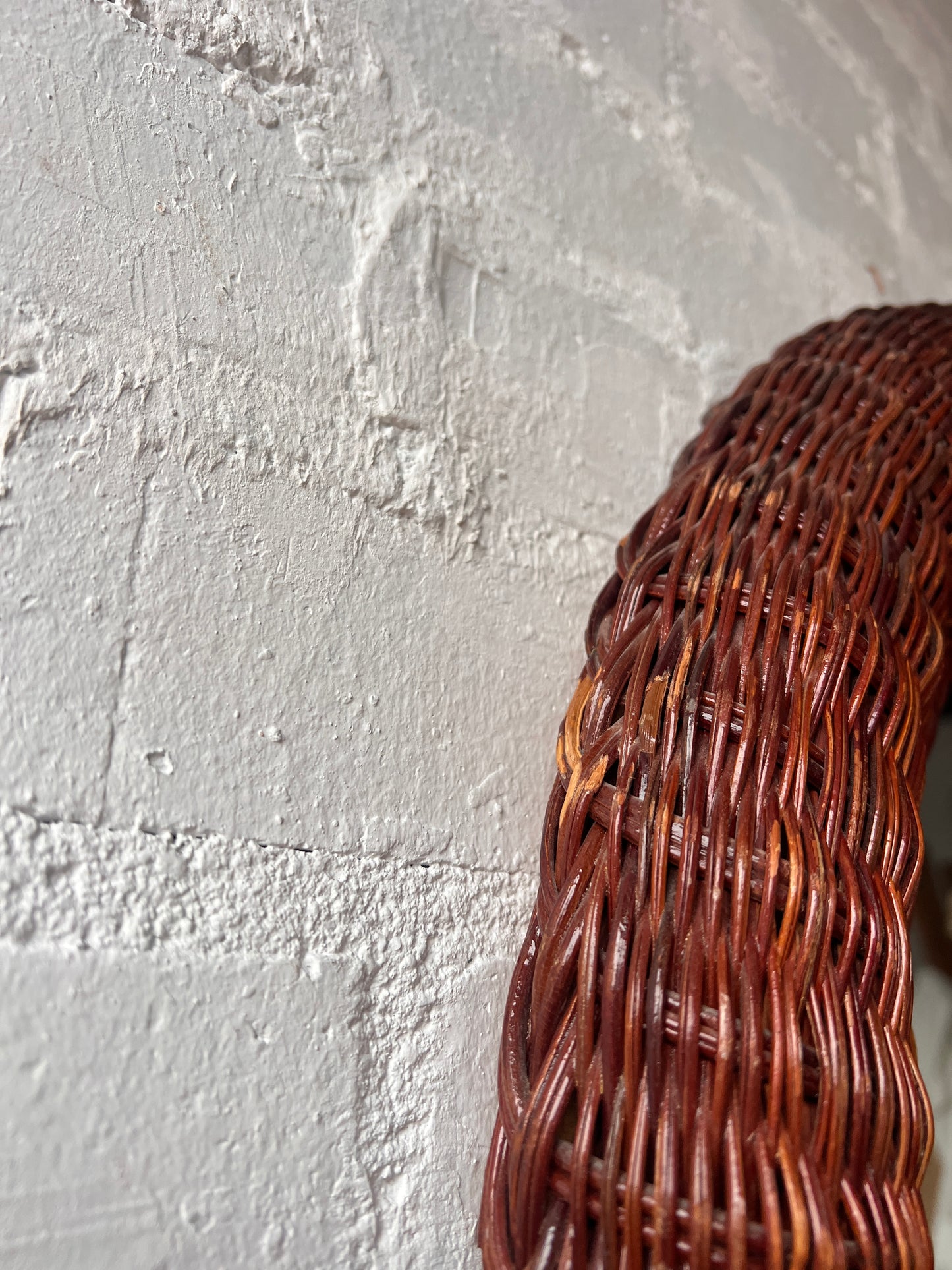 FRENCH WOVEN WICKER MIRROR