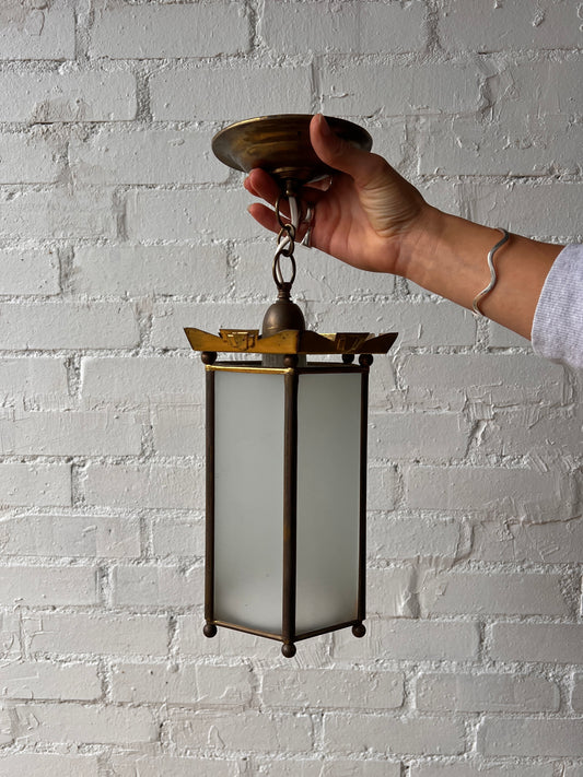 SMALL BRASS VINTAGE SWEDISH LANTERN