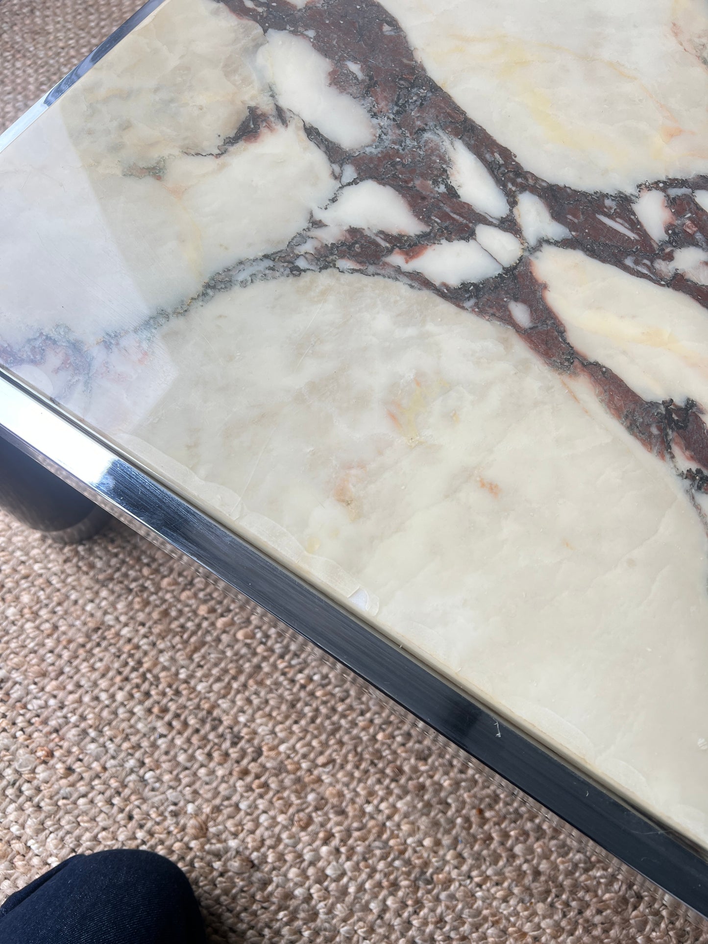 70S FRENCH MARBLE COFFEE TABLE