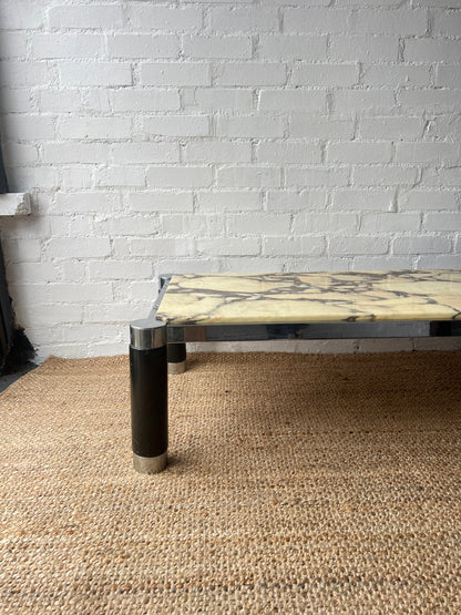 70S FRENCH MARBLE COFFEE TABLE