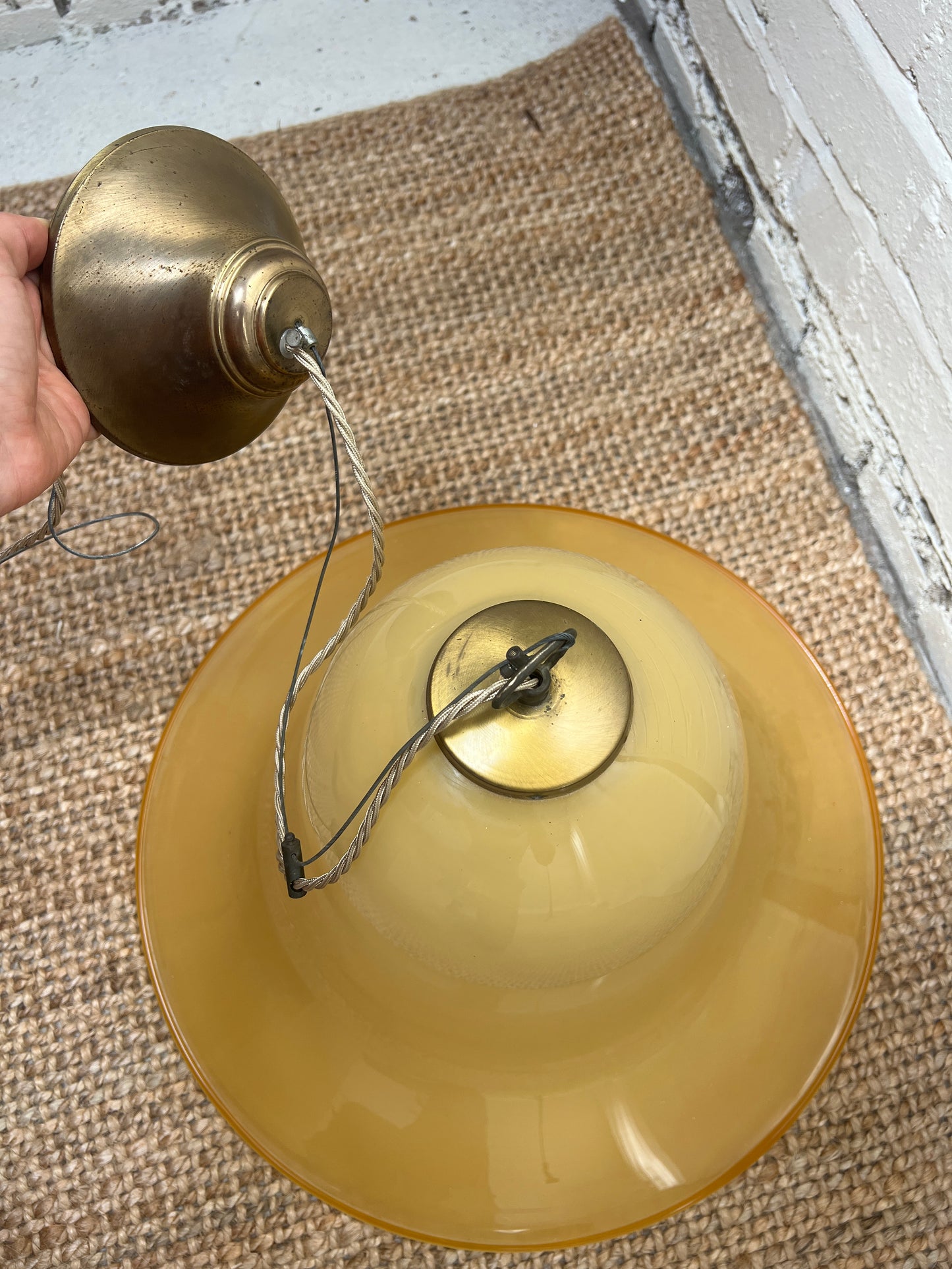 YELLOW MURANO CEILING PENDANT