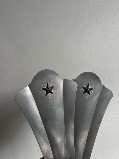 PAIR OF SILVER STAR SCONCES