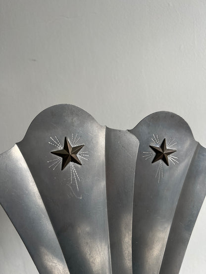 PAIR OF SILVER STAR SCONCES