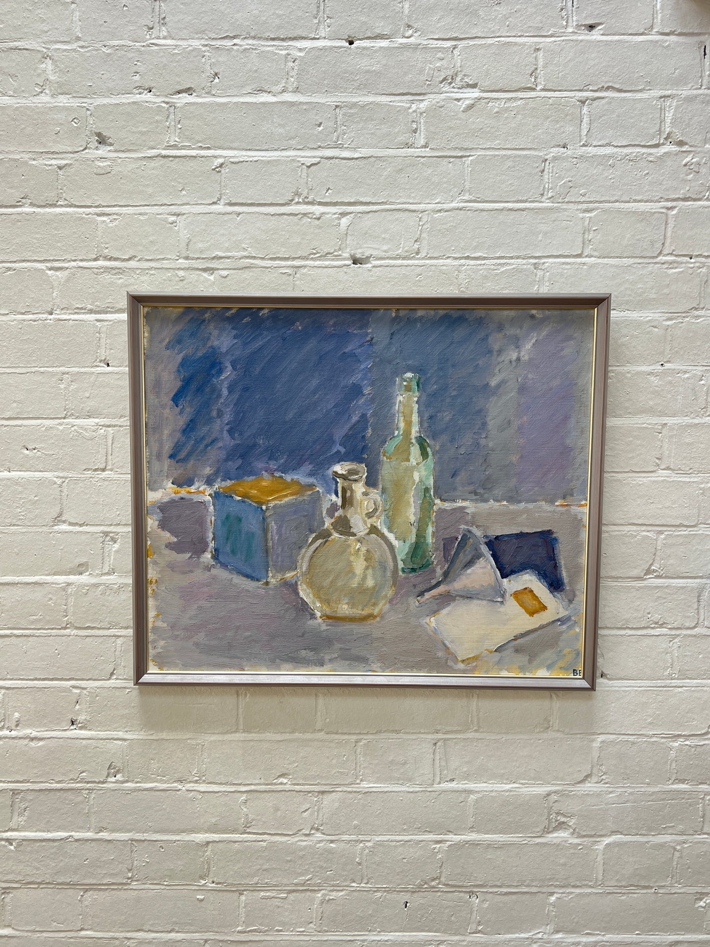 SWEDISH BLUE BOTTLES STILL LIFE