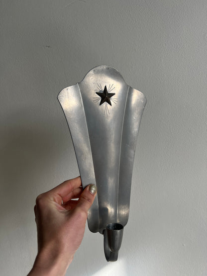 PAIR OF SILVER STAR SCONCES
