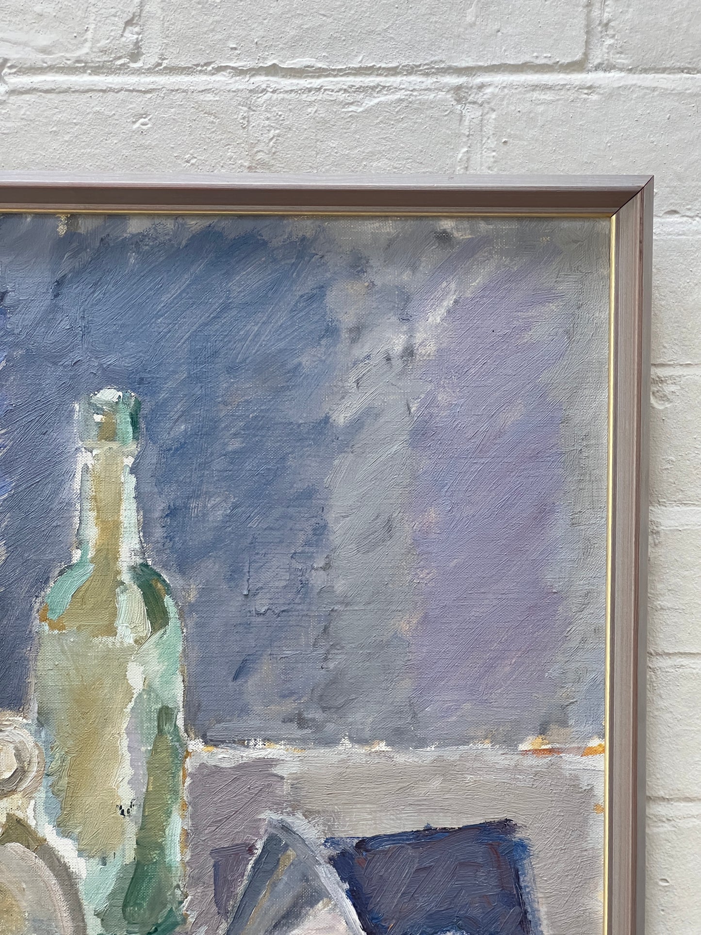 SWEDISH BLUE BOTTLES STILL LIFE