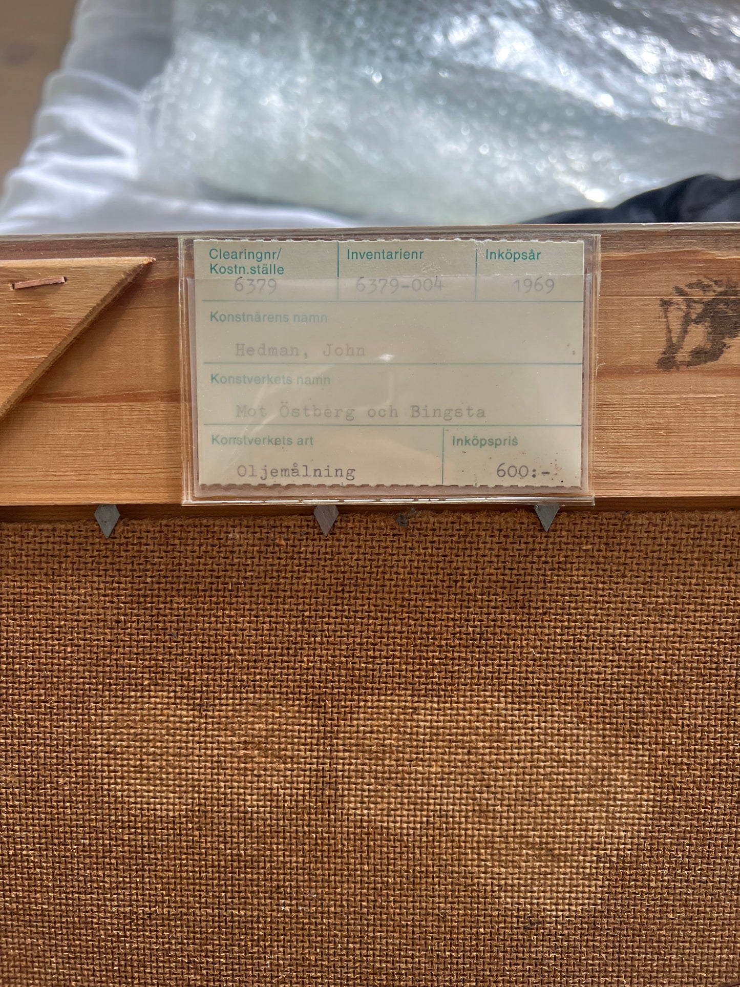 SWEDISH LANDSCAPE OIL – 1969