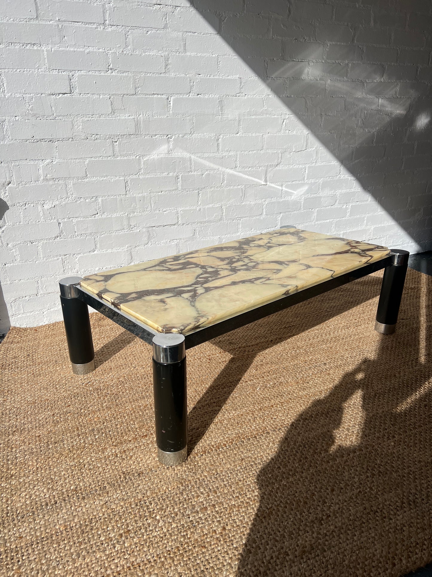 70S FRENCH MARBLE COFFEE TABLE