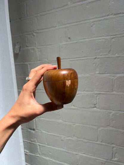 PAIR OF WOODEN APPLES