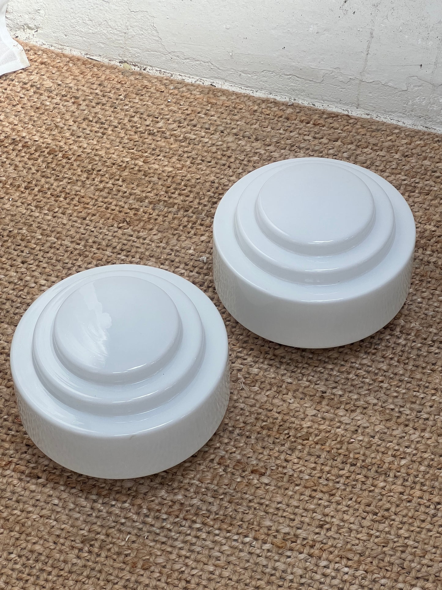 PAIR OF 50S FLUSH CEILING LIGHTS