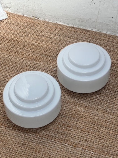 PAIR OF 50S FLUSH CEILING LIGHTS
