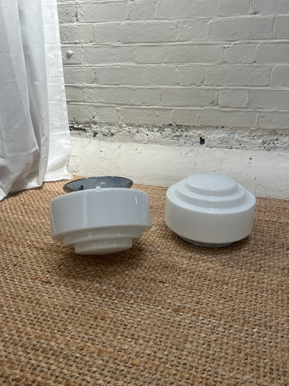 PAIR OF 50S FLUSH CEILING LIGHTS