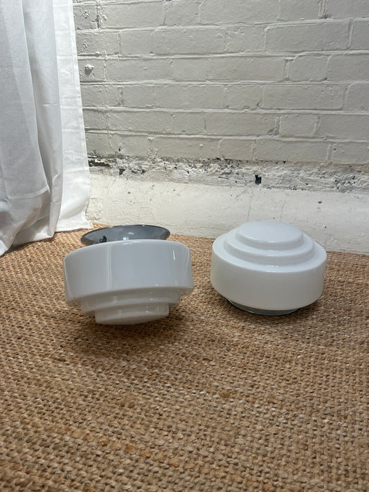 PAIR OF 50S FLUSH CEILING LIGHTS