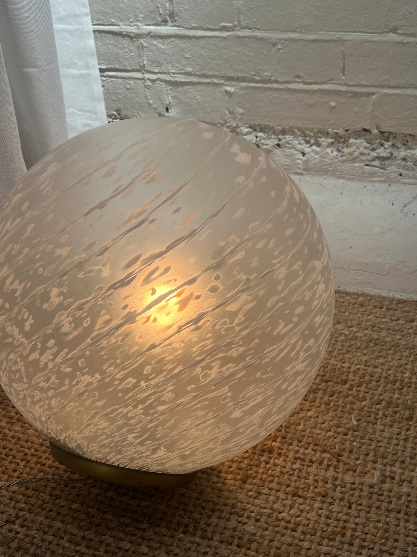 MURANO SPECKLED GLOBE CEILING LIGHT