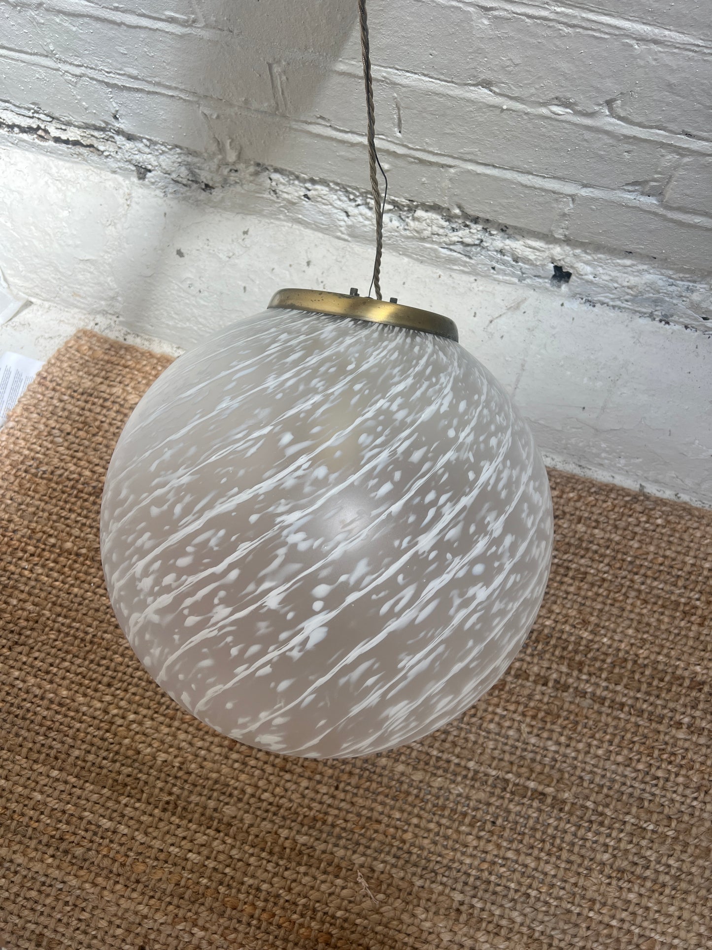 MURANO SPECKLED GLOBE CEILING LIGHT