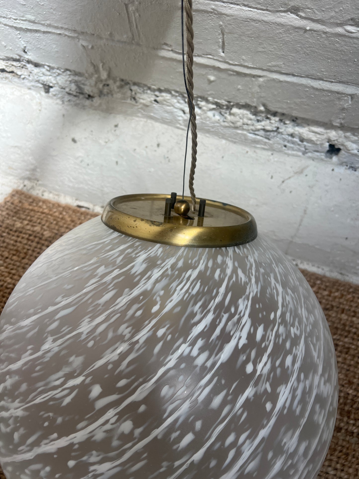 MURANO SPECKLED GLOBE CEILING LIGHT