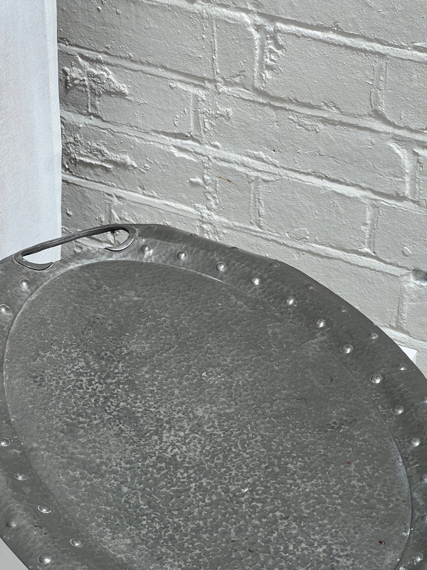 DOT WORK PEWTER TRAY