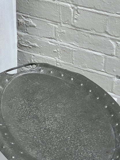 DOT WORK PEWTER TRAY