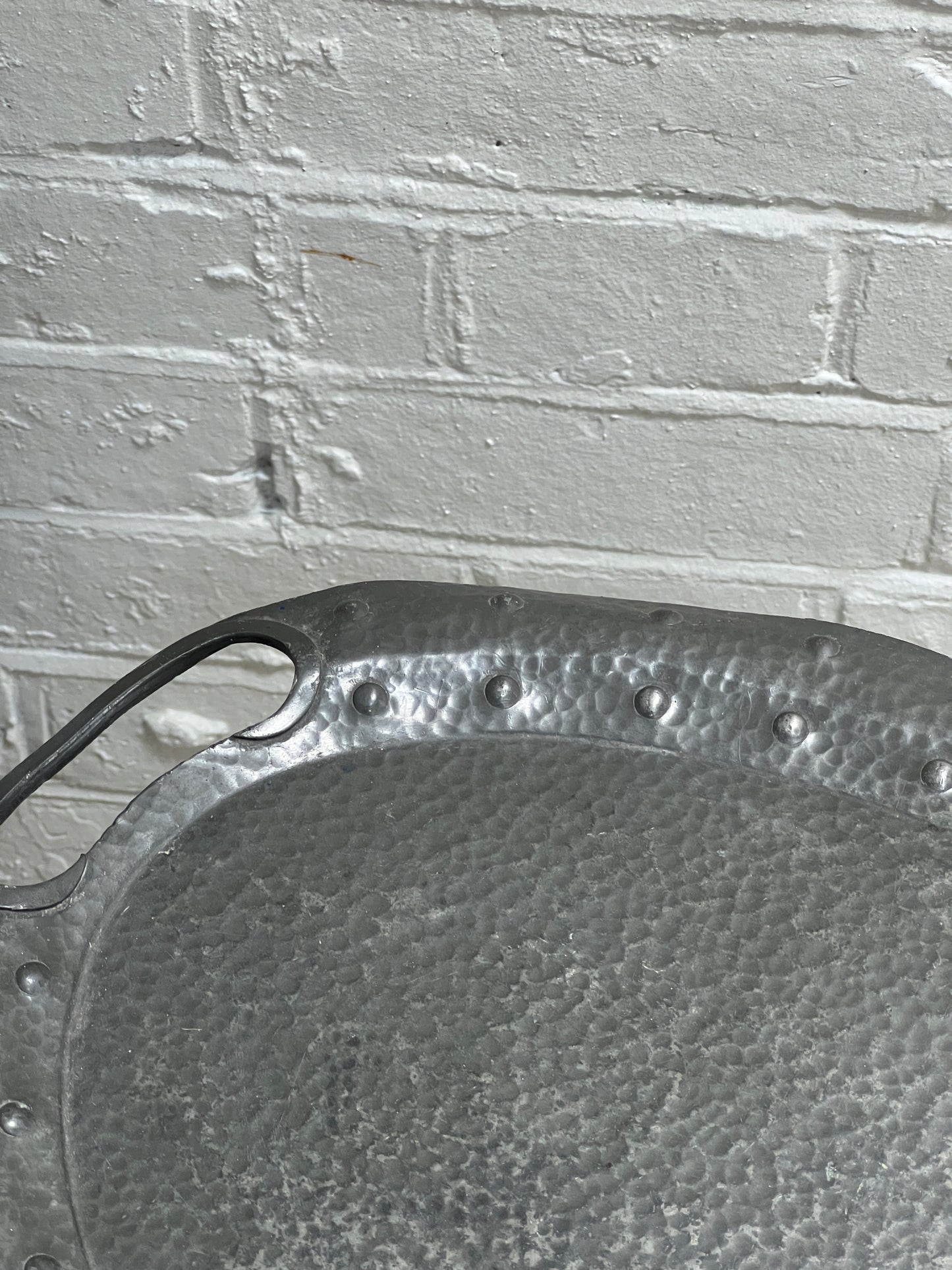 DOT WORK PEWTER TRAY
