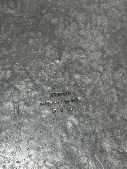 DOT WORK PEWTER TRAY