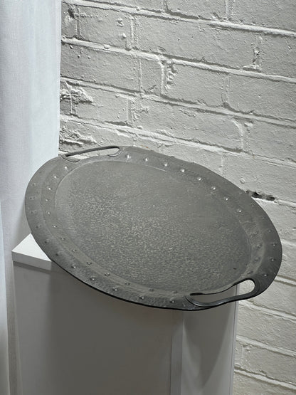 DOT WORK PEWTER TRAY