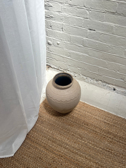 WEST GERMAN CREAM & BROWN VASE