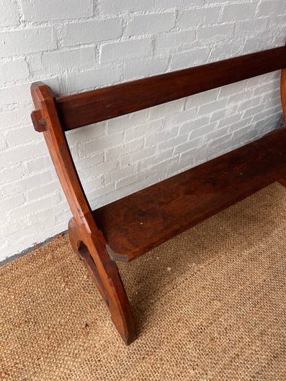 WOODEN CHAPEL 'Y' BENCH