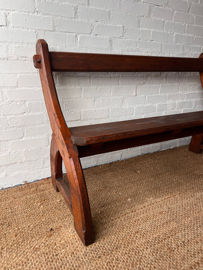 WOODEN CHAPEL 'Y' BENCH