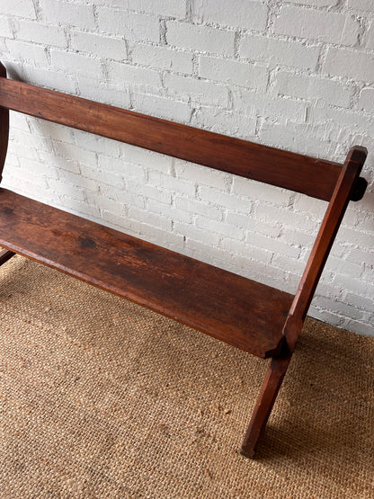 WOODEN CHAPEL 'Y' BENCH