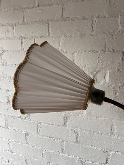 TWO ARM SWEDISH BRASS FLOOR LAMP