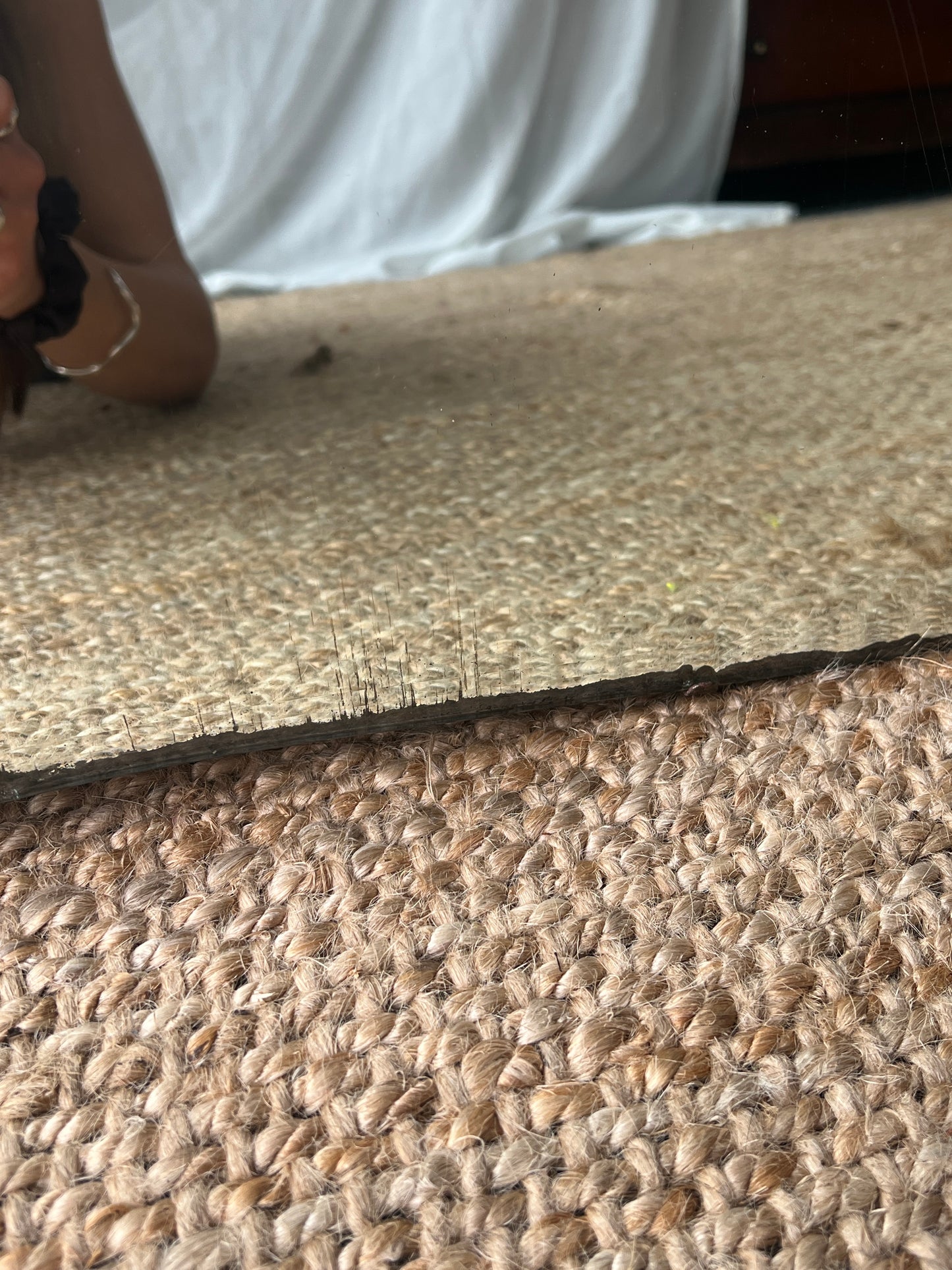 LARGE ART DECO MIRROR WITH SHELL