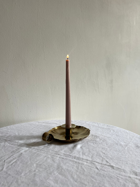 ART NOUVEAU BRASS CANDLE HOLDER