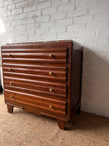 FRENCH WAVY CHEST WITH MARBLE TOP