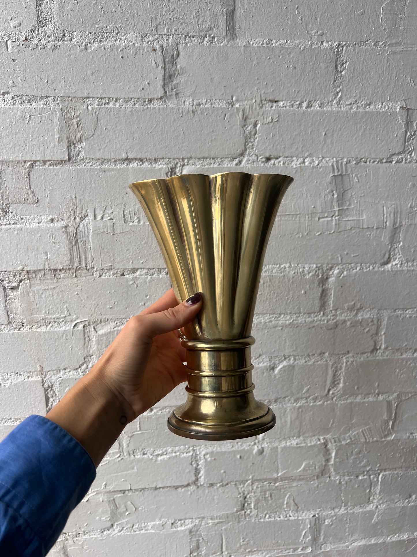 ART DECO BRASS VASE