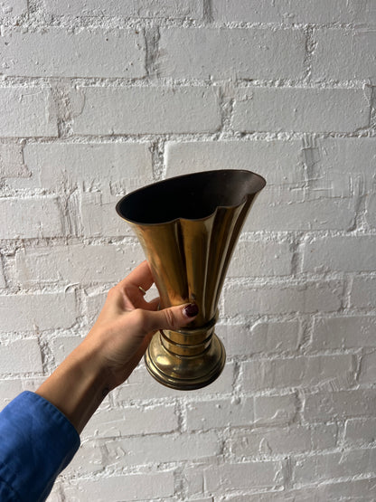 ART DECO BRASS VASE
